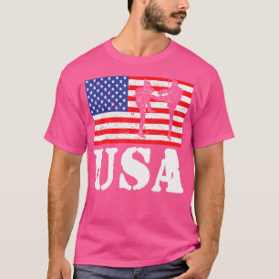 Beängstigender Muay Thai US-Flagge Vintager Mixed  T-Shirt