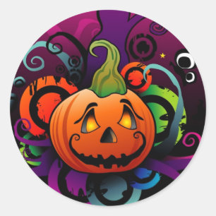Beängstigender Pumpkettensticker Runder Aufkleber