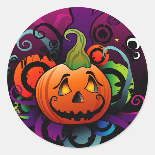 Beängstigender Pumpkettensticker Runder Aufkleber (Vorderseite)