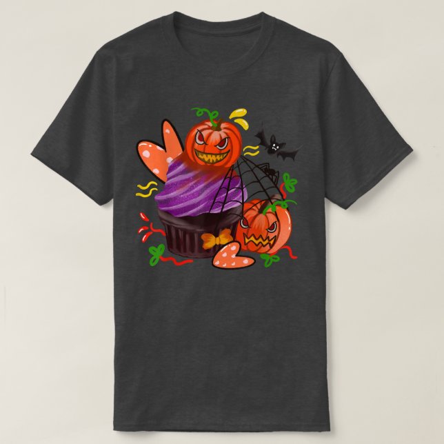Beängstigender Pumpkettentrick oder -behandlung,Sp T-Shirt (Design vorne)