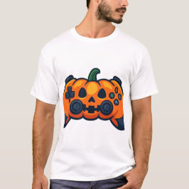Beängstigender Pumpkin-Game-Controller T-Shirt