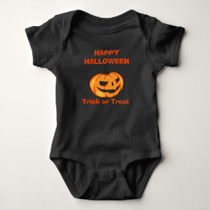 Beängstigender Pumpkin Happy Halloween Baby Bodysu Strampler