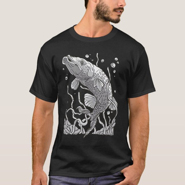 Beängstigender Raubfisch T-Shirt (Vorderseite)