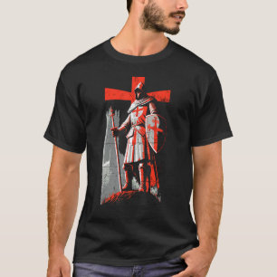 Beängstigender Ritter Tempar Kreuzfahrer Soldat T-Shirt