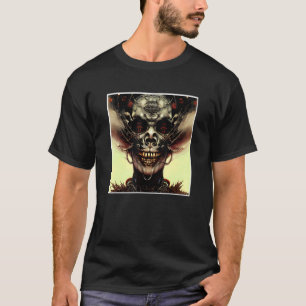 Beängstigender Schädel Horror Albtraum Creepe Gesi T-Shirt