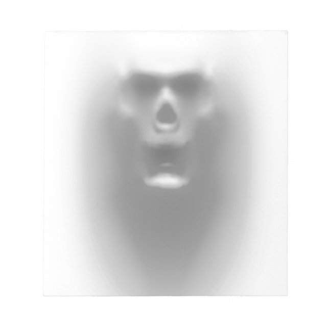 beängstigender Schädel Notizblock (Vorderseite)