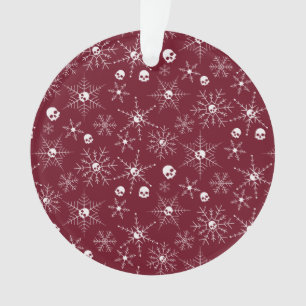 Beängstigender Schädel Weihnachten Schneeflocken r Ornament