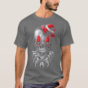 Beängstigender Skelettclown, Clown des Serienmörde T-Shirt