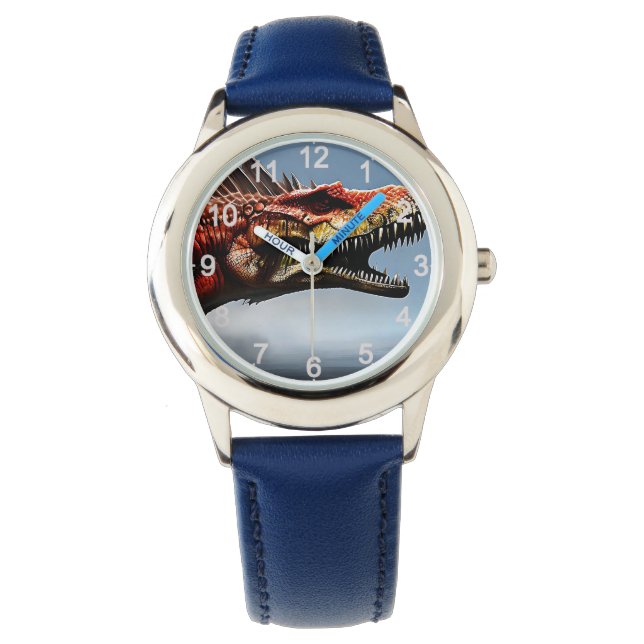Beängstigender Spinosaurus Dinosaur, Armbanduhr (Vorderseite)