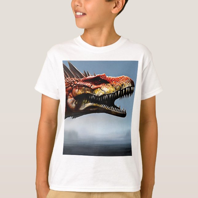 Beängstigender Spinosaurus Dinosaur, T-Shirt (Vorderseite)