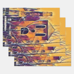 BEÄNGSTIGENDER SPOOKING GESCHENKPAPIER SET