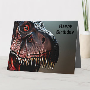 Beängstigender Tyrannosaurus Rex, große Geburtstag Karte