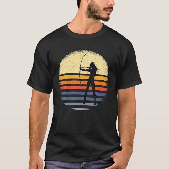 Beängstigender Vintager Bogenschütze T-Shirt (Vorderseite)