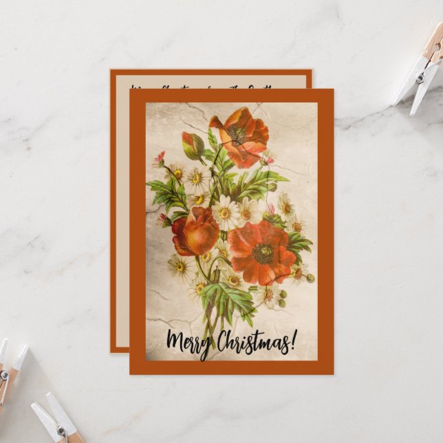 Beängstigender Vintager Viktorianischer Botanische Karte (Vorderseite/Rückseite Beispiel)