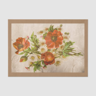 Beängstigender Vintager Viktorianischer Botanische Seidenpapier