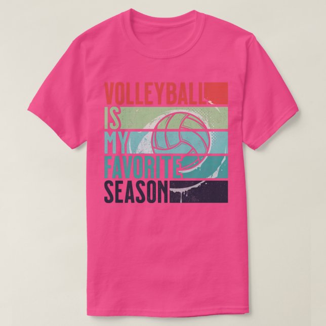 Beängstigender Vintager Volleyball ist meine Liebl T-Shirt (Design vorne)