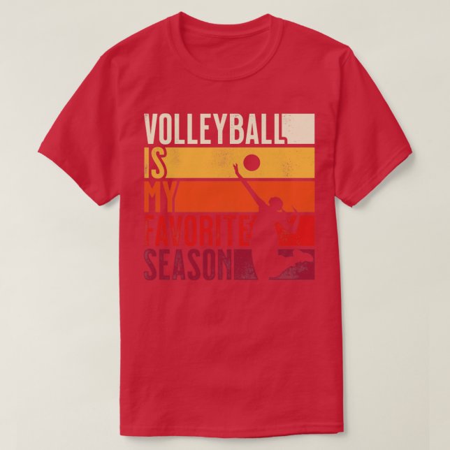 Beängstigender Vintager Volleyball ist meine Liebl T-Shirt (Design vorne)