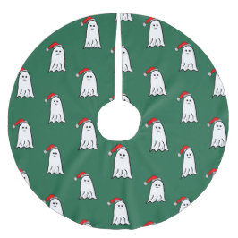 Beängstigender Weihnachtsgeister mit Weihnachtsman Polyester Weihnachtsbaumdecke