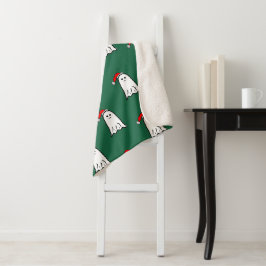 Beängstigender Weihnachtsgeister mit Weihnachtsman Sherpadecke