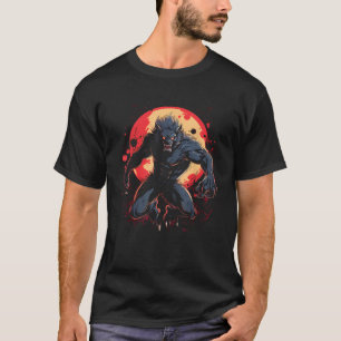 Beängstigender Werwolf Full Moon Halloween Kostüm  T-Shirt