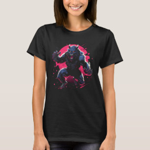 Beängstigender Werwolf Full Moon Halloween Kostüm T-Shirt