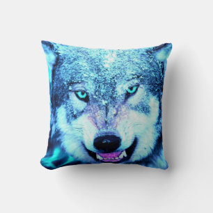 Beängstigender Wolf Kissen