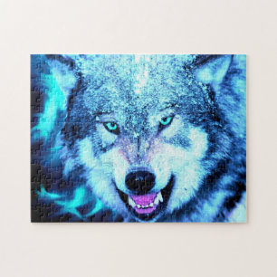 Beängstigender Wolf Puzzle