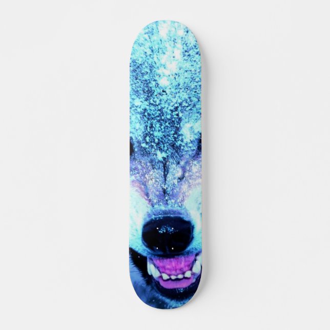 Beängstigender Wolf Skateboard (Vorne)