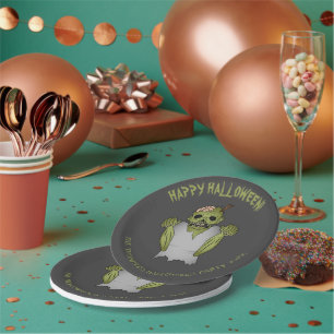 Beängstigender Zombie Personalizable Halloween-Ere Pappteller