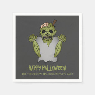 Beängstigender Zombie Personalizable Halloween-Ere Serviette