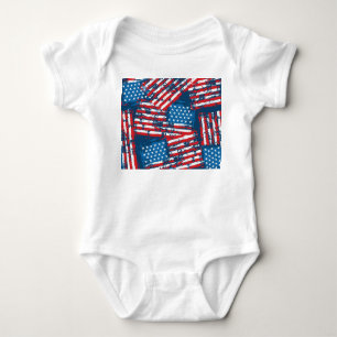 Beängstigendes amerikanisches Muster Baby Strampler
