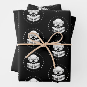 Beängstigendes böse Clownpapier Horror Wrapping Pa Geschenkpapier Set
