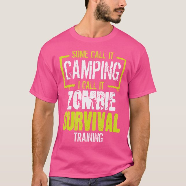 Beängstigendes Camp Geschenk im Freien Zombie Über T-Shirt (Vorderseite)