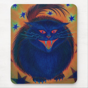 Beängstigendes Cat Blue Mousepad