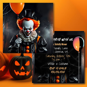 Beängstigendes Clown Holding Balloons Halloween-Pa