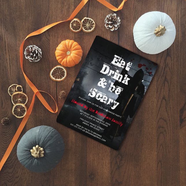 Beängstigendes Essen Drink & Be Beängstigendes Hal Einladung (Von Creator hochgeladen)