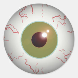 Beängstigendes Eyeball Eye Ball Halloween Runder Aufkleber