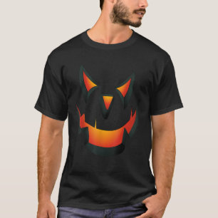 Beängstigendes FIRE PUMPKIN CLOWING FACE Halloween T-Shirt