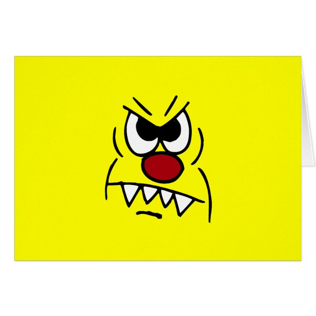 Beängstigendes Gesicht Grumpey (Vorderseite (Horizontal))