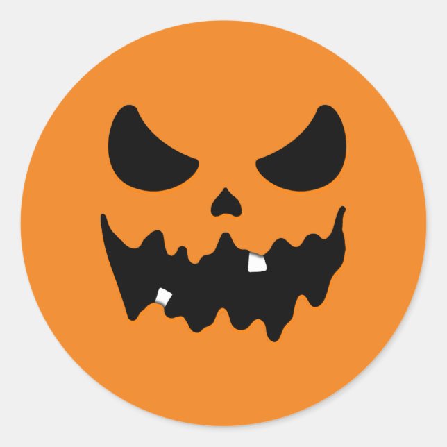 Beängstigendes Gesicht Runder Aufkleber (Vorderseite)