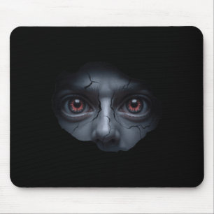 Beängstigendes Gesichtspeeking - Funny Stomach Ill Mousepad