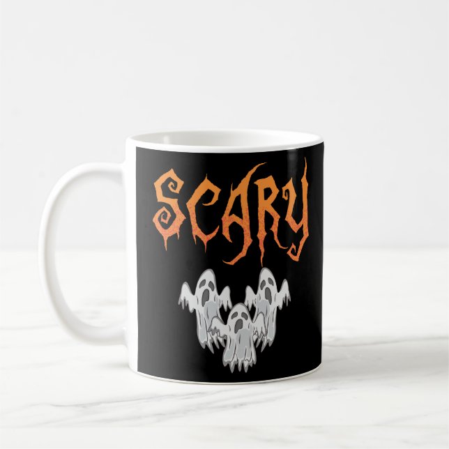 Beängstigendes Ghost-Shirt Kaffeetasse (Links)