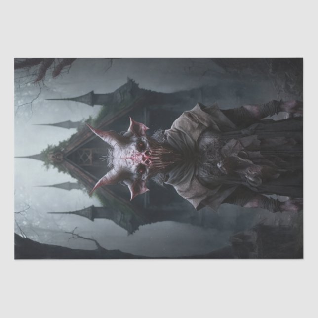 Beängstigendes Ghoul - Schweinekreatur Seidenpapier (Vorderseite)