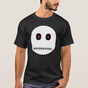 beängstigendes glückliches Gesicht. T-Shirt