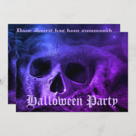 Beängstigendes Gothic Skull-Halloween-Party Einladung