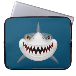Beängstigendes Hai-Gesicht Laptopschutzhülle