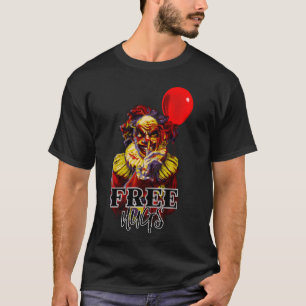 Beängstigendes Halloween Clown FREE HUGS Kostüm Pa T-Shirt