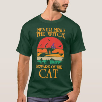 Beängstigendes Halloween-Design lustige Katze witz T-Shirt