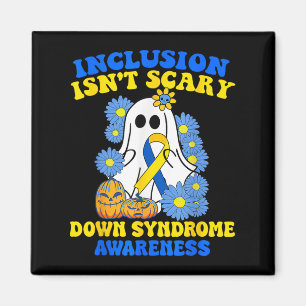 Beängstigendes Halloween-Ghost-Down-Syndrom Magnet