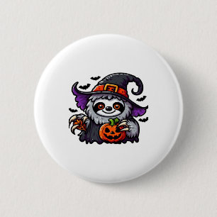 Beängstigendes Halloween-Hexenhut-Kostüm-Spooky-Me Button